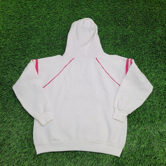 Vintage Northeastern Hoodie Womens Medium 20x21 White Pink - Picture 2 of 14
